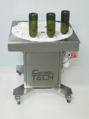 B)	semiautomatic bottle air  blower with 10 nozzles